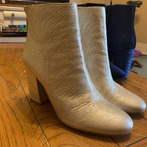 Kenneth Cole gold booties